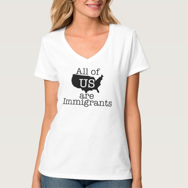 T-shirt Nous sommes tous des immigrants (Devant)