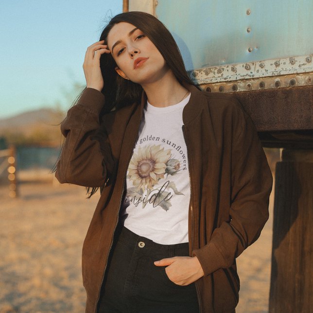 T-shirt Nous Sommes Tous Des Tournesols D'Or À L'Intérieur (Créateur téléchargé)