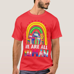 T-shirt Nous sommes tous Human Pride Ally Rainbow LGBT Fla
