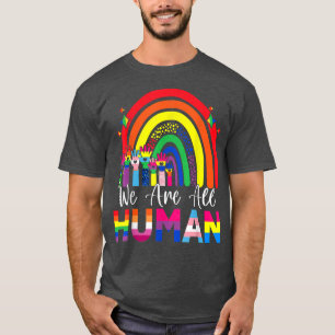 T-shirt Nous sommes tous Human Pride Ally Rainbow Ribbon L