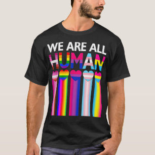 T-shirt Nous sommes tous Human Pride LGBT Rainbow Flag Ins