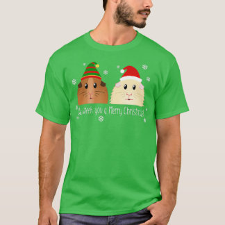 T-shirt Nous Te Roulons Un Joyeux Cochon De Guinée Noël Ch
