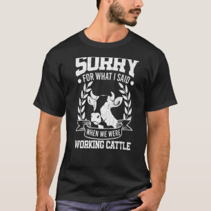 T-shirt Nous Travaillions Du Bétail Vaches Mignonnes Anim