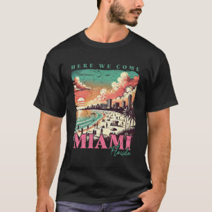 T-shirt Nous Venons Miami Floride - Vintage Miami Beach