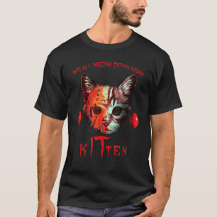 T-shirt Nous Vivons Tous Ici Clown Cat Kitten