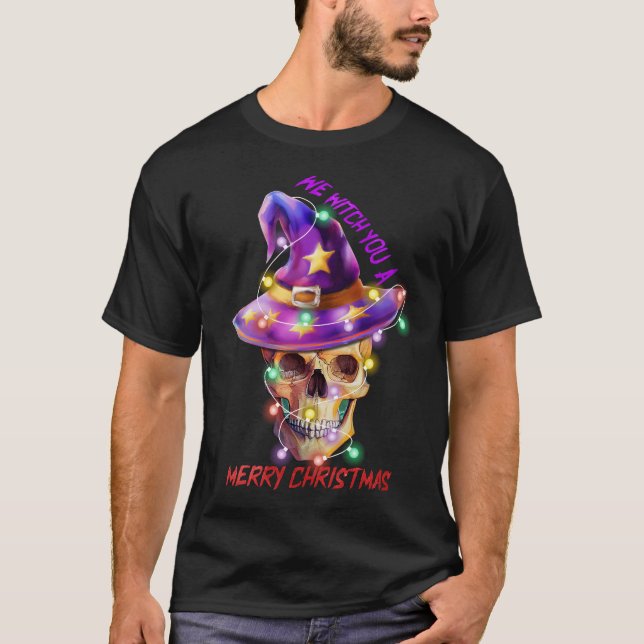 T-shirt Nous vous sortons un joyeux Noël Skeleton Père Noë (Devant)