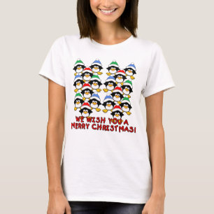 T-SHIRT NOUS VOUS SOUHAITONS D'UN JOYEUX DES PINGOUINS