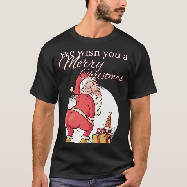 T-shirt Nous vous souhaitons un joyeux Noël Père Noël Nouv (Devant)