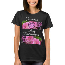 Nouveau 50 Et Flourissant Fleur Rose Nom Personnal