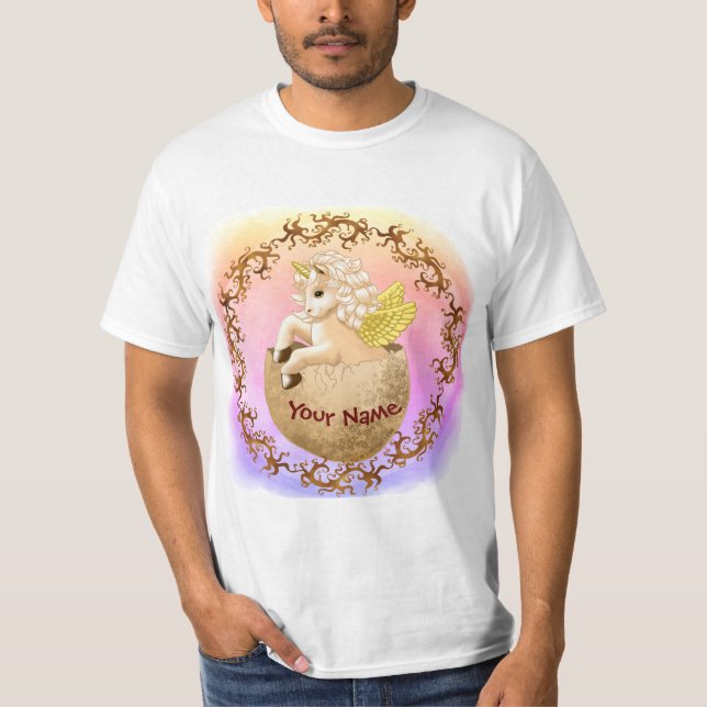 T-shirt Nouveau bébé licorne (Devant)