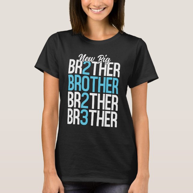 T-shirt Nouveau Big Brother 2023 Grossesse de frère bleu A (Devant)