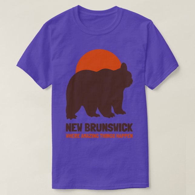 T-shirt Nouveau-Brunswick où des choses Extraordinaires se (Design devant)