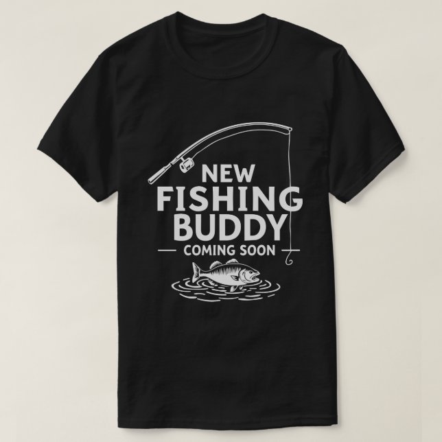 T-shirt Nouveau Buddy De Pêche Prochainement - Grossesse M (Design devant)
