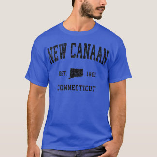 T-shirt Nouveau Canada Connecticut CT Sport Vintage Design