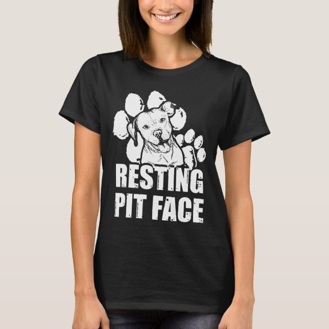 T-shirt Nouveau Chien National De Pitbull Dog Visage De Po (Devant)