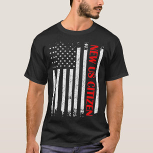 T-shirt Nouveau citoyen américain Drapeau américain Cérémo