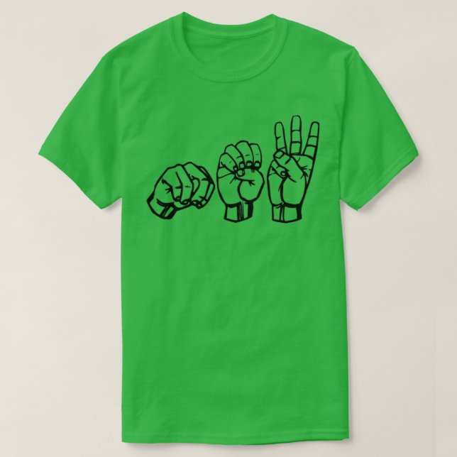 T-shirt Nouveau dans ASL (Design devant)
