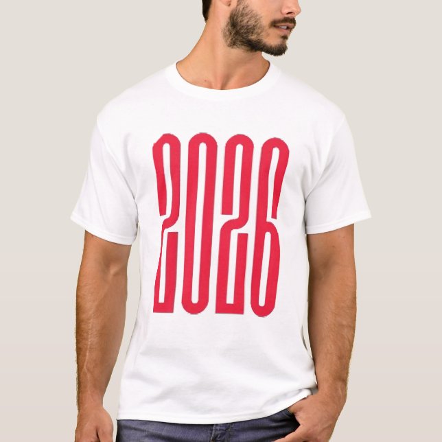 T-Shirt Nouveau de Base 2026 pour Hommes  (Devant)