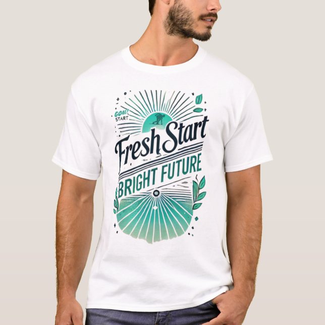 T-shirt Nouveau départ, Avenir brillant - Nouvel An Motiva (Devant)