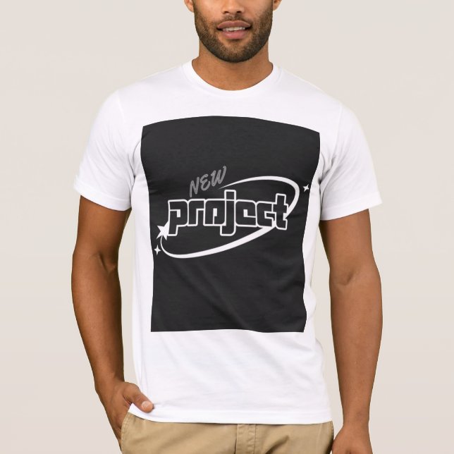 T-shirt Nouveau Design de T Shirt de Typographie de Projet (Devant)
