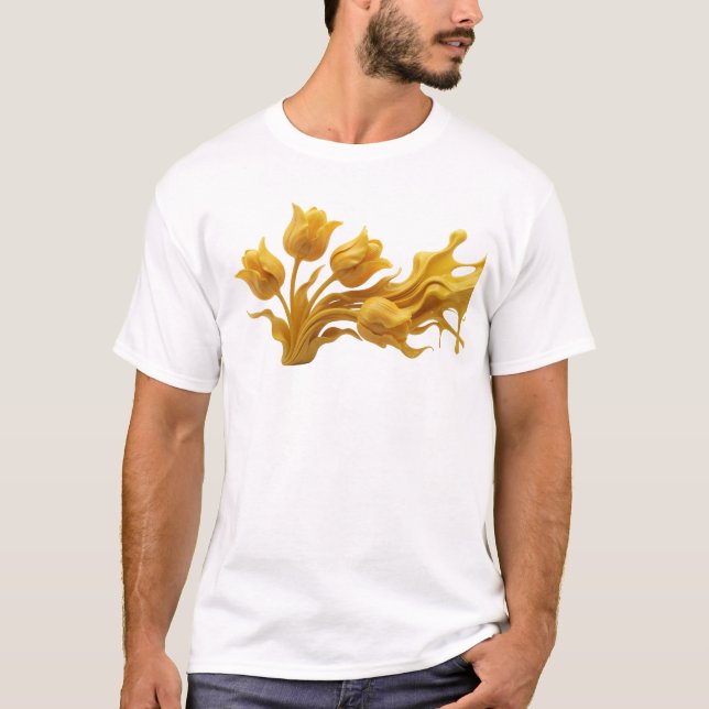 T-shirt Nouveau DESIGN DE TEE SHIRT AVEC FLEUR ABSTRAITE G (Devant)