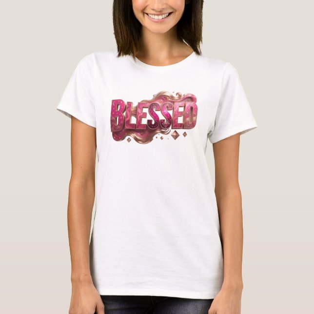 T-shirt Nouveau design de tee-shirt graphique BLESSED (Devant)
