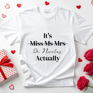 T-shirt Nouveau Docteur Docteur Docteur Docteur Diplôme de