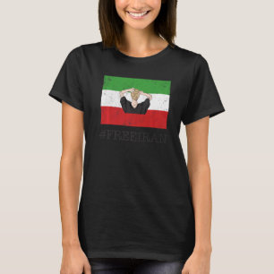 T-shirt Nouveau drapeau iranien Non Hijab Femme Soutien du