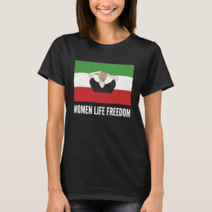 T-shirt Nouveau drapeau iranien Non Hijab Femme Soutien du