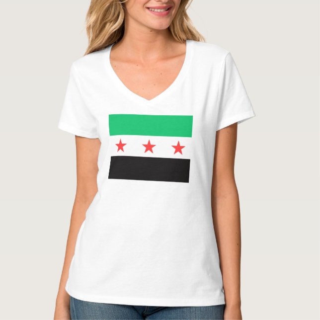 T-shirt Nouveau drapeau syrien Syrie liberté après la révo (Devant)