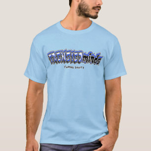 T-shirt Nouveau-et-Amélioré ! Dos bleu et fou de
