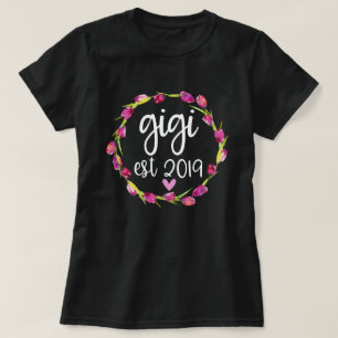 T-shirt Nouveau faire-part 2019 de grossesse de chemise de