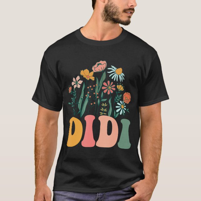 T-shirt Nouveau Fleur sauvage Didi Premier Baby shower d'a (Devant)