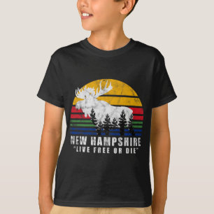 T-shirt Nouveau Hampshire Live Or Die Vintage Forêt de l'o