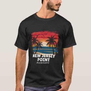 T-shirt Nouveau Jersey Point Pleasant Surfboarder Palmier