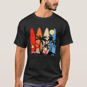 T-shirt Nouveau Jersey Seaside Heights Surfboard Rétro Vin