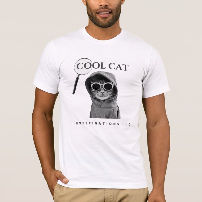T-shirt Nouveau logo Cool Cat avec tatouage en verre mag (Devant)
