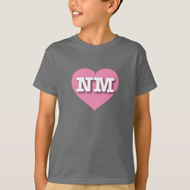 T-shirt Nouveau-Mexique Coeur rose - J'aime NM (Devant)