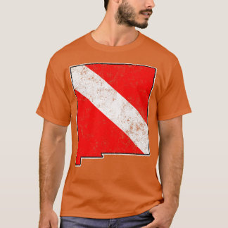 T-shirt Nouveau Mexique Drapeau Plongée Plongée Carte d'ét