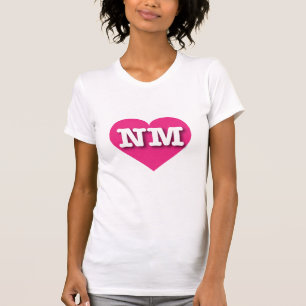 T-shirt Nouveau-Mexique Hot Rose Heart - J'aime NM