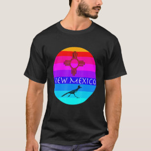 T-shirt Nouveau-Mexique Retro Vintage Sunset Roadrunner