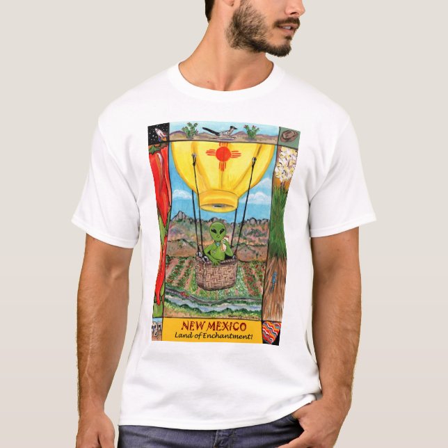 T-shirt Nouveau-Mexique Roswell Alien Funny Hot Air Balloo (Devant)