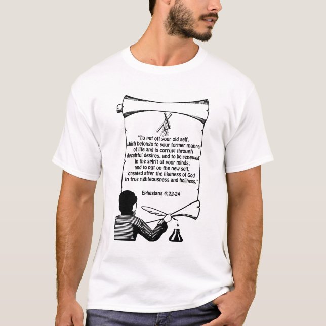 T-shirt Nouveau moi-même Éphésiens 4:22-24 Citations bibli (Devant)