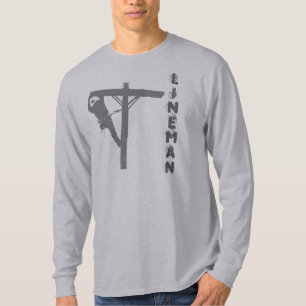 T-shirt nouveau monteur de lignes gris, MONTEUR DE LIGNES