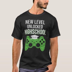 T-shirt Nouveau Niveau Débloqué Cadeau pour Élève Gamer au