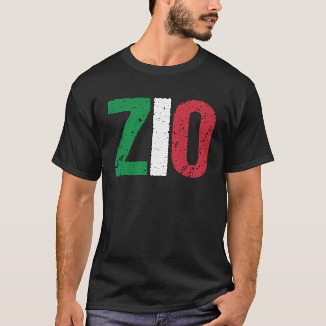 T-shirt Nouveau Oncle Italien Zio Fier Italien Américain U (Devant)