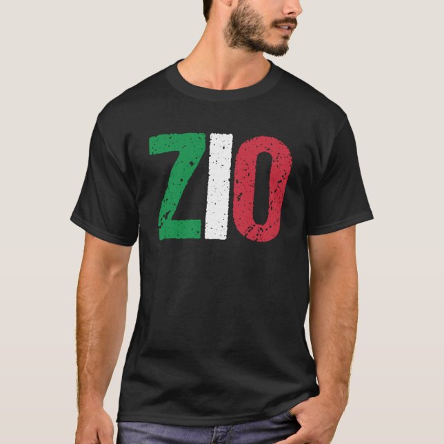 T-shirt Nouveau Oncle Italien Zio Fier Italien Américain U (Devant)