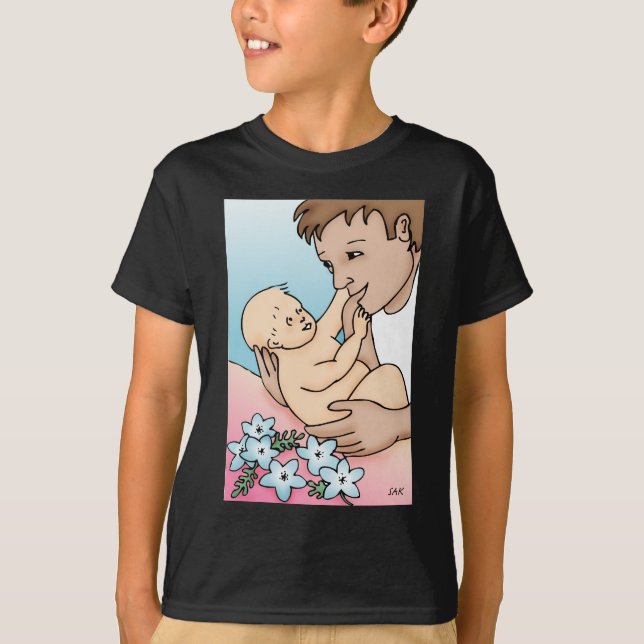 T-shirt Nouveau papa et bébé (Devant)