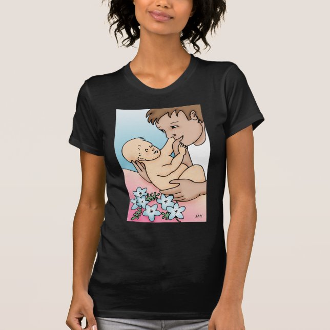 T-shirt Nouveau papa et bébé (Devant)