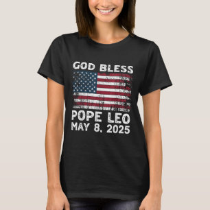 T-shirt Nouveau Pape Léon Dieu Béni Pape Léon Pape América